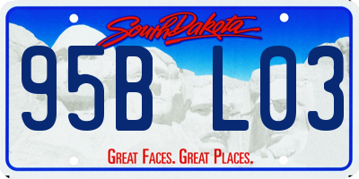 SD license plate 95BL03