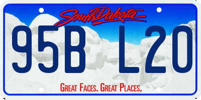 SD license plate 95BL20
