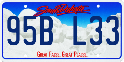 SD license plate 95BL33