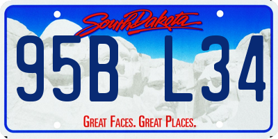 SD license plate 95BL34