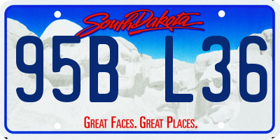 SD license plate 95BL36