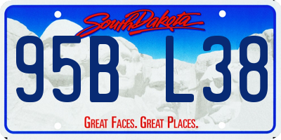 SD license plate 95BL38