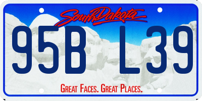 SD license plate 95BL39