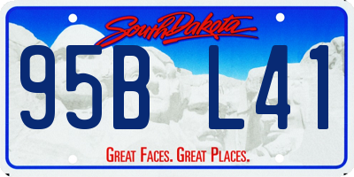 SD license plate 95BL41