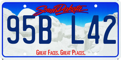 SD license plate 95BL42