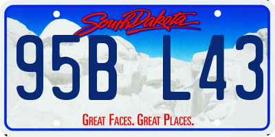 SD license plate 95BL43