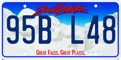 SD license plate 95BL48