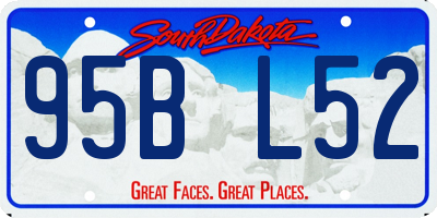 SD license plate 95BL52