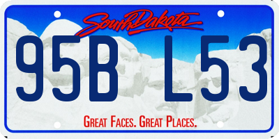 SD license plate 95BL53