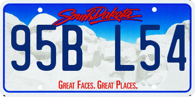 SD license plate 95BL54