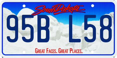 SD license plate 95BL58