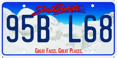 SD license plate 95BL68