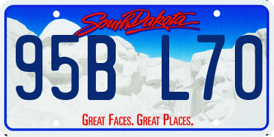 SD license plate 95BL70