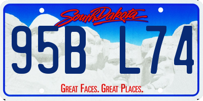 SD license plate 95BL74