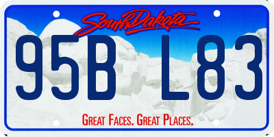 SD license plate 95BL83