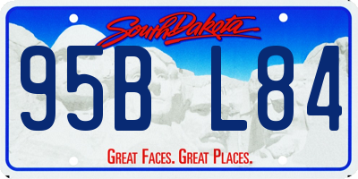 SD license plate 95BL84