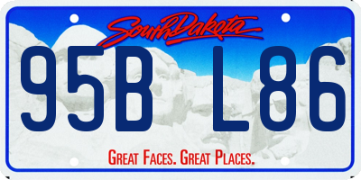 SD license plate 95BL86
