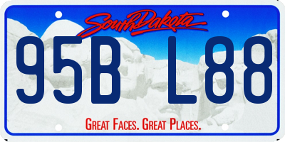 SD license plate 95BL88