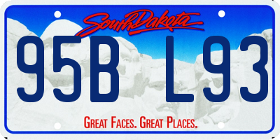 SD license plate 95BL93