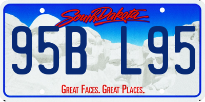 SD license plate 95BL95