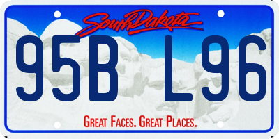 SD license plate 95BL96