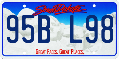 SD license plate 95BL98
