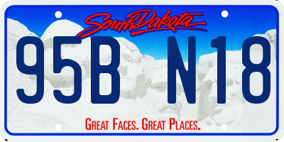 SD license plate 95BN18