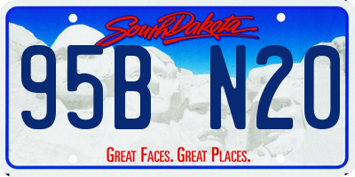 SD license plate 95BN20