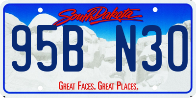 SD license plate 95BN30