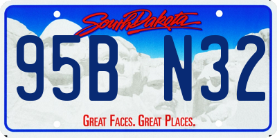 SD license plate 95BN32