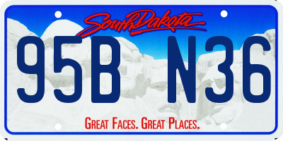 SD license plate 95BN36
