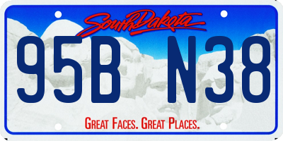 SD license plate 95BN38