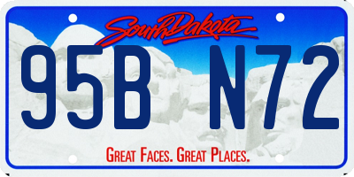 SD license plate 95BN72