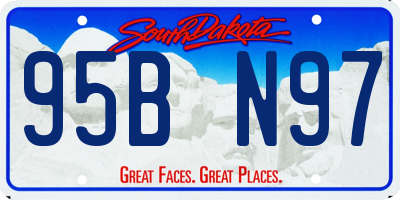 SD license plate 95BN97