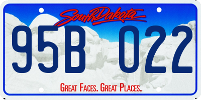 SD license plate 95BO22