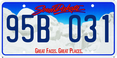 SD license plate 95BO31