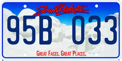 SD license plate 95BO33