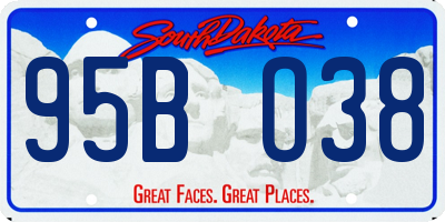 SD license plate 95BO38