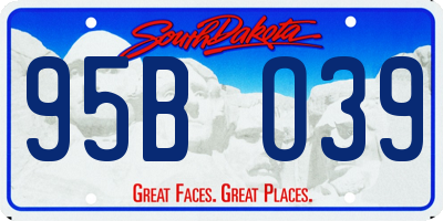 SD license plate 95BO39
