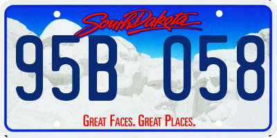 SD license plate 95BO58
