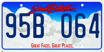 SD license plate 95BO64
