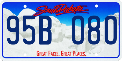 SD license plate 95BO80