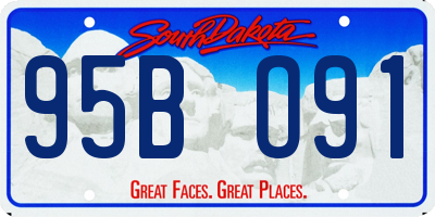 SD license plate 95BO91