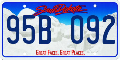 SD license plate 95BO92