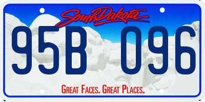 SD license plate 95BO96