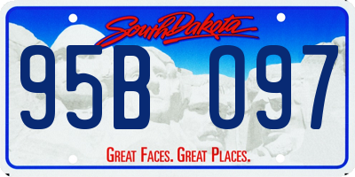 SD license plate 95BO97
