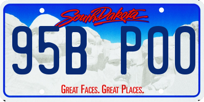 SD license plate 95BP00