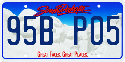 SD license plate 95BP05