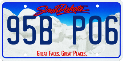 SD license plate 95BP06