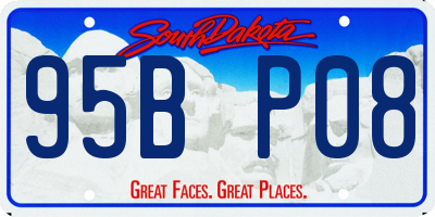 SD license plate 95BP08